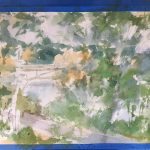 Barton Dam. Watercolor, 9 x 12" [unfinished]